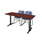 Cain Rectangle Tables > Training Tables > Cain Training Table & Chair Sets, 66 W, 24 L, 29 H, Cherry MTRCT6624CH44BE - alternate 1